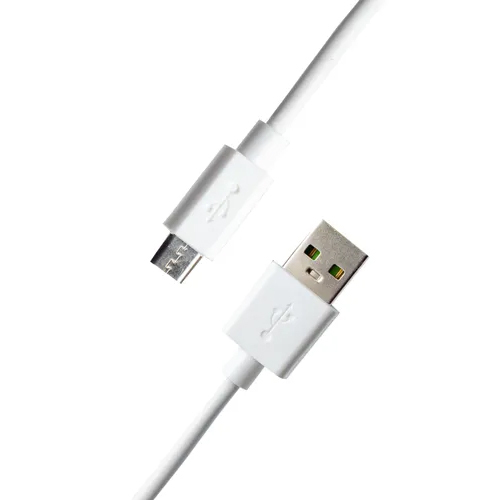1m Usb Data Cable - Micro Usb, 1 Meter Length, White Pvc Jacket | 4a Current, Break Resistant, Kink Resistant, Synchronizes Data, 3 Month Warranty
