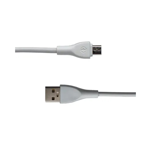 2.5a White Usb Data Cable - Pvc Jacketed, 2m Length, Micro Usb Interface | 3-month Warranty, Ideal For Fast Data Transfer From Mobile Devices