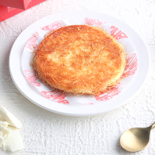 White Chocolate Kunafa - Eggless, Sweet Flavor, Piece Shape | Indulgent Dessert Experience
