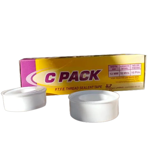 व्हाइट 12 एमएम पीटीएफ थ्रेड सीलेंट टेप