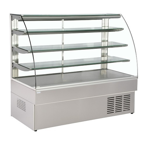 Cake Display Counter - Stainless Steel, Smooth Finish | Silver Color, Standard Design