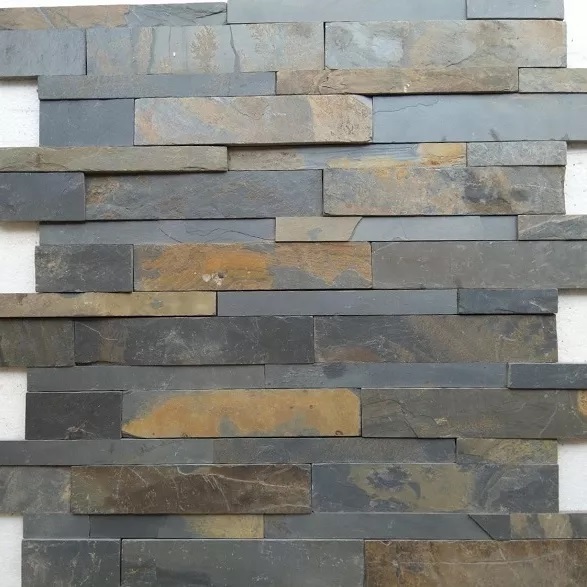 Autumn Rustic Slate Ledge Panel - 150x600mm, Rusty Slate Color, Split Surface Treatment, 10-20mm Thickness