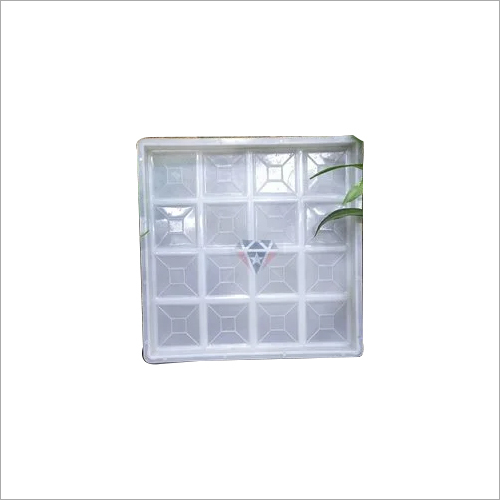 Plastic Paver Block Mould - Square Shape, 25-80 mm Thickness, White Color, Custom Size