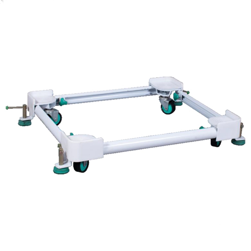 लॉक के साथ व्हाइट वॉशिंग मशीन स्टैंड