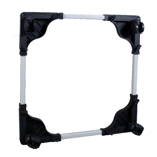 Washing Machine Trolley Stand - Durable Steel Frame, Adjustable Height, White and Black Design | Easy Mobility and Versatile Use