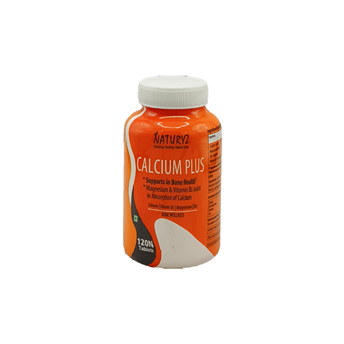 White & Orange Calcium Tablets Shrink Label