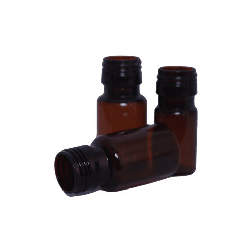 Amber Bottle - Pet 10ml | Round Shape, Screw Cap, Moisture Absorption, Uv Protection, Available In Multiple Colors, Dimensions: 28mm Diameter X 68mm Height