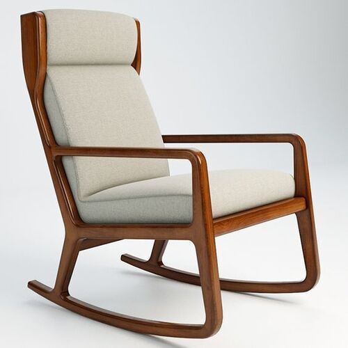 Modern Wooden Rocking Chair - Assembly: No Assembly Required