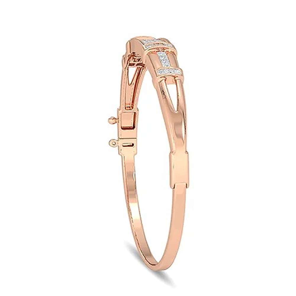 Natural Diamond Bracelet - 2 Carat Natural Diamonds In 10k Rose Gold | Customizable Size, Clarity, Shape, And Color Options
