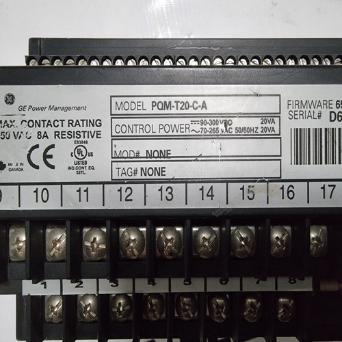 Ge Multilin Pqm-t20-c-a Pqm Power Quality Meter
