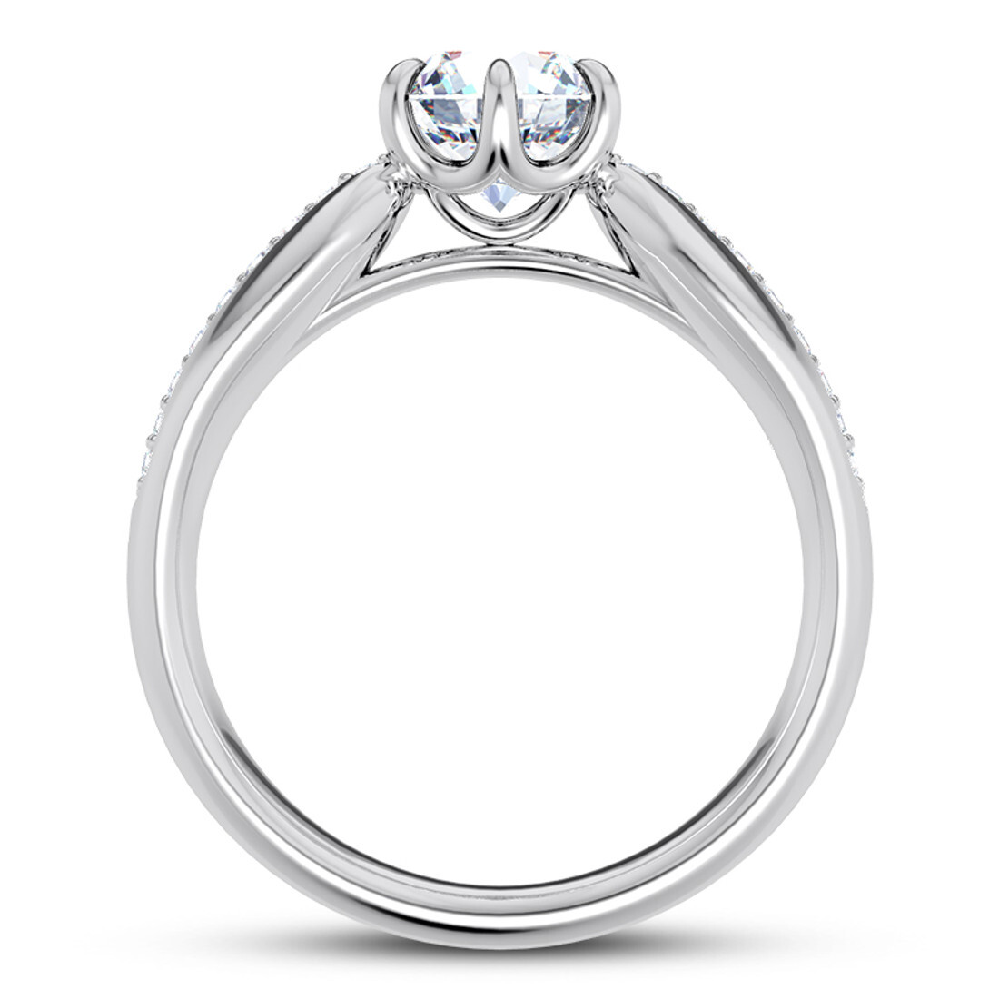 Diamond Rings In Lab Grown Diamonds 10k White Gold 1.5 Ct Diamond Clarity: Vs2