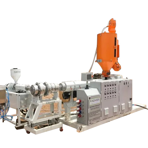 Hdpe Pipe Making Machine - Stainless Steel, Grooved Feed Bush Technology, 240 Power, Automatic Grade, White Color | Plc Control, Belt Drive Type, 1 Year Warranty, Industrial Usage
