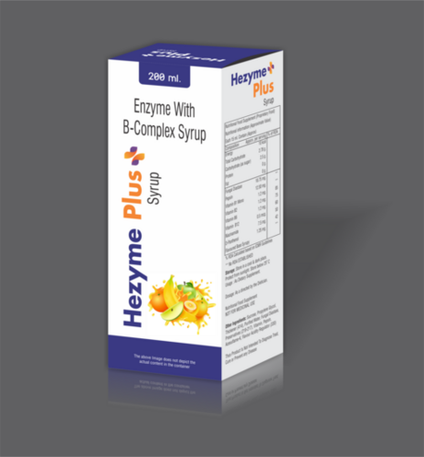 बी-कॉम्प्लेक्स सिरप हेल्थ सप्लीमेंट्स के साथ एंजाइम