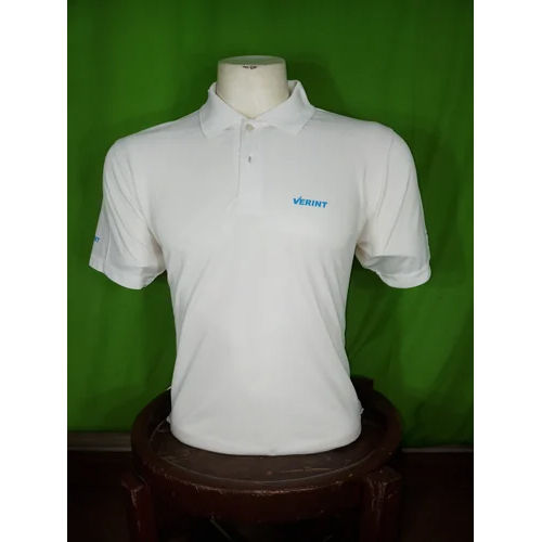 White Half Sleeve Mens T Shirt