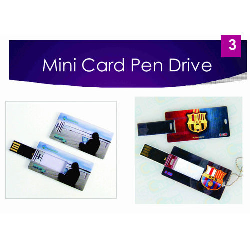 White Mini Card Pen Drive