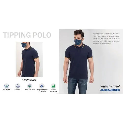 Blue J J Tipping Polo