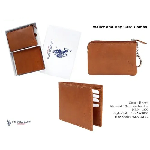 U.s.polo Wallet And Key Case Belt Type: Leather