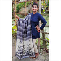 डाईड हैंड पेंटेड प्योर सिल्क दुपट्टा