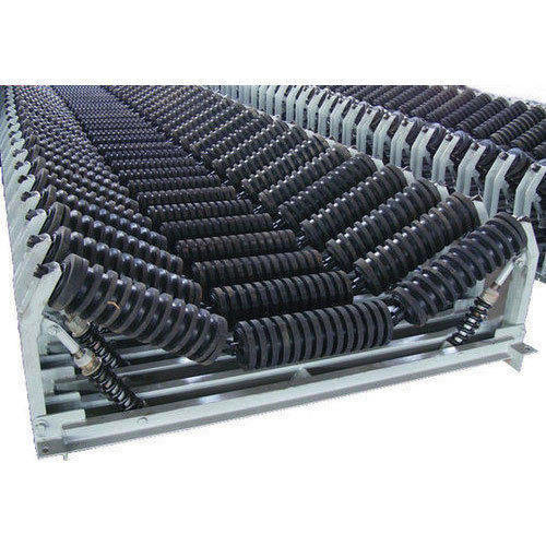 Mild Steel Conveyor Idler - Mild Steel, Black Color | Designed for Industrial Use, Features 3-Month Warranty and Free-Rolling Rollers