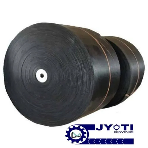 Rubber Conveyor Belt - 10-10000 mm Length, 100-2400 mm Width, 2-5 mm Thickness | Black Color, Industrial Use, 6-Month Warranty