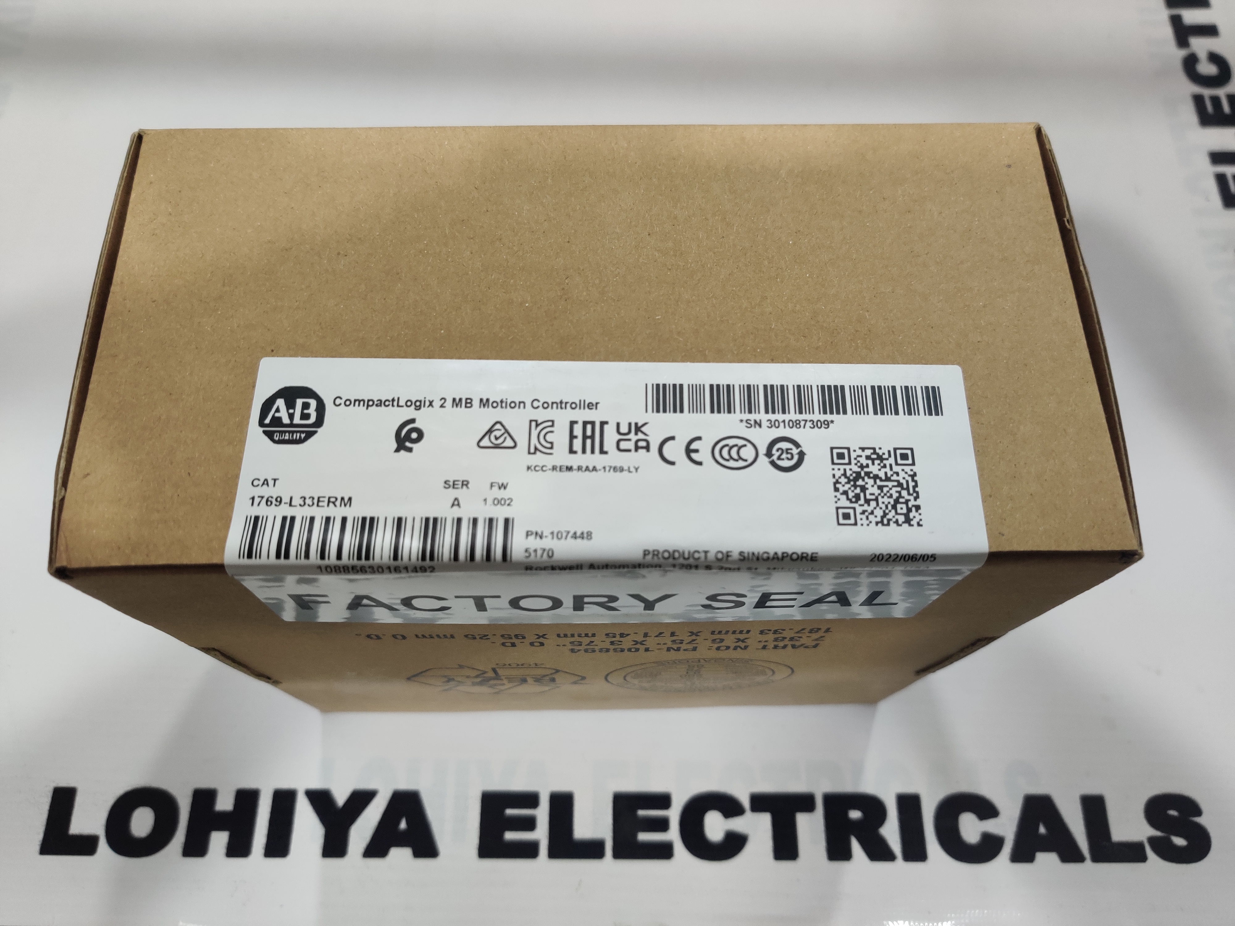 Allen Bradley 1769-l33erm Compactlogix 2 Mb Motion Controller