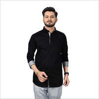 वॉशेबल मेन्स कॉटन ब्लैक शर्ट्स