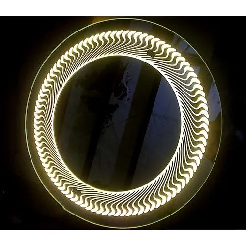 Round Led Glass Mirror Size: 21 X 21 Inch