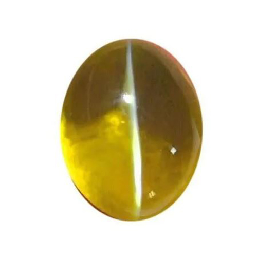 Cat's Eye Stone - Oval Cut, Yellow Ketu Gemstone With Stunning Clarity And Unique Luster
