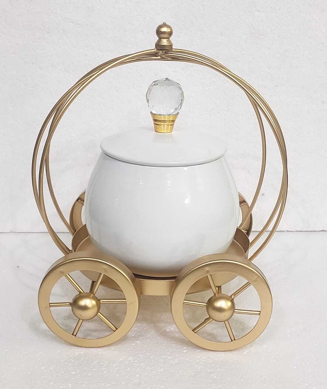 Golden Rasgulla Jars With Cart