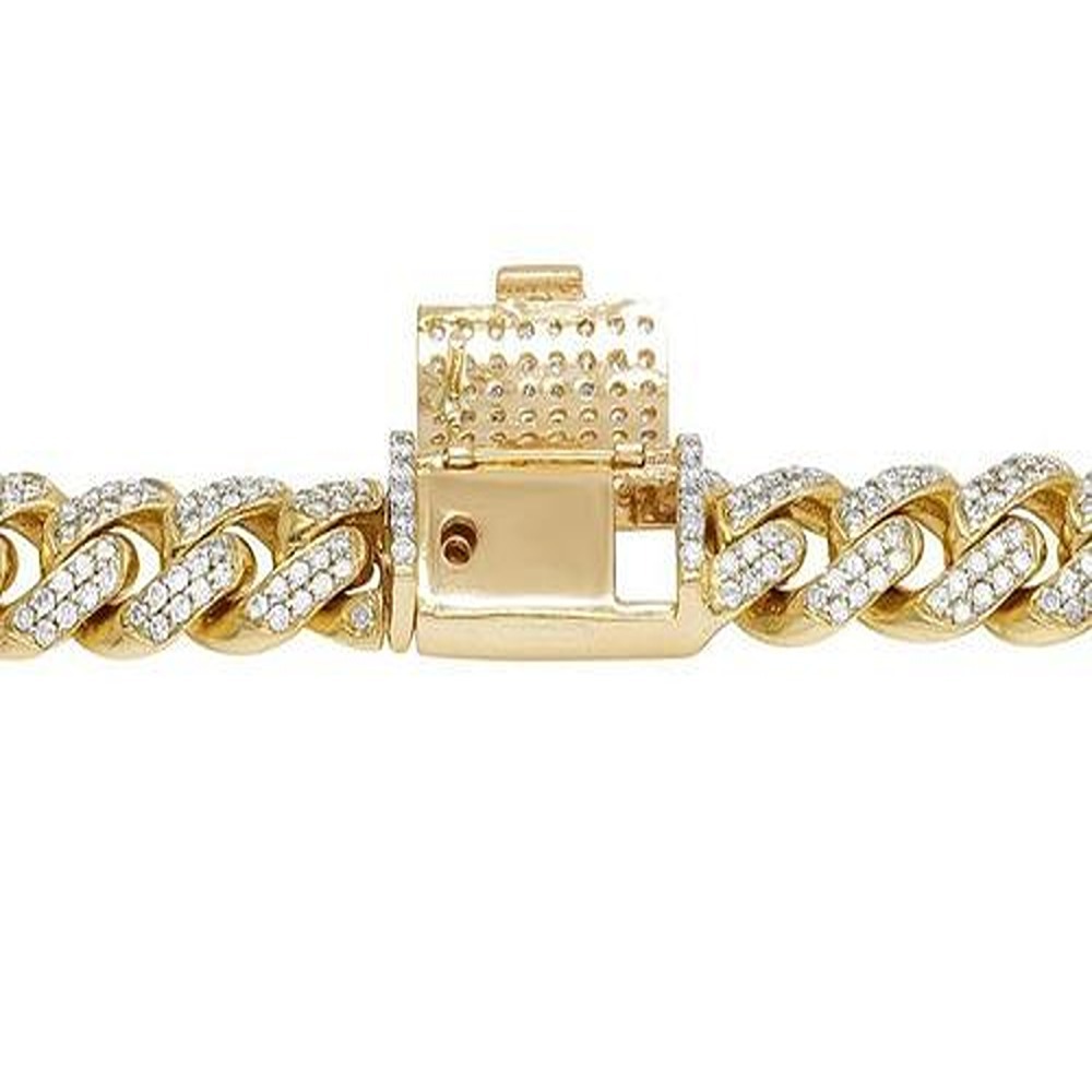 Diamond Miami Cuban Chain In Natural Diamonds 14 Yellow Gold Diamond Carat Weight: 30 Carat