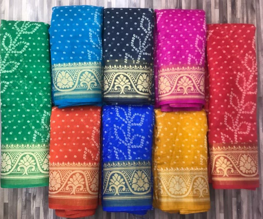 Cotton Printed Saree - Full Size, Includes Blouse Piece | Perfect For Traditional Indian Attire, Festive Wear, And Special Occasions