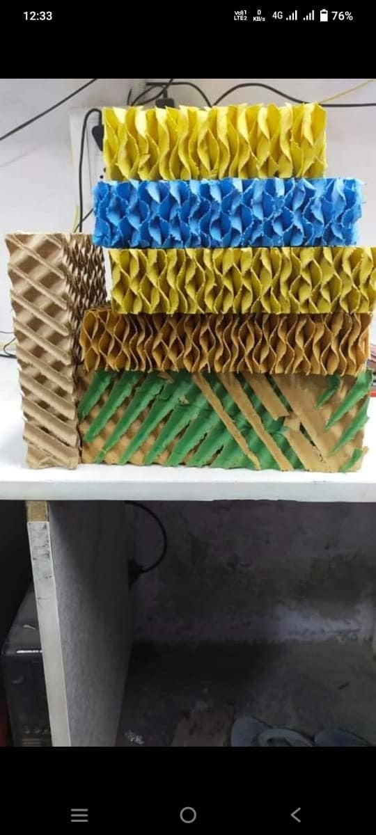 Brown And Green Brown Evaporative Cooling Pad Size 1800mmx600mmx200mm
