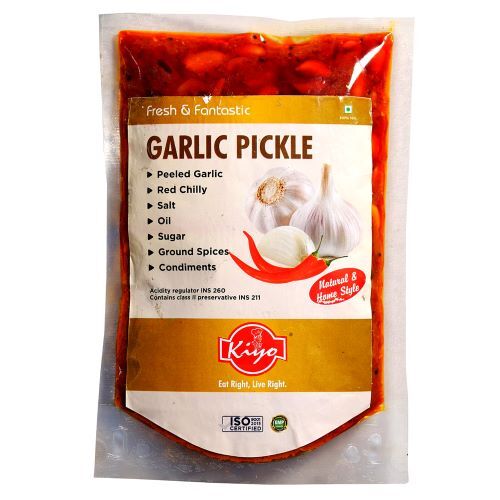 Garlic Pickle - 500 Gsm, Spicy Oil-preserved Fresh Garlic Pickle With 12-month Shelf Life | Tasty And Healthy Gourmet Pickle