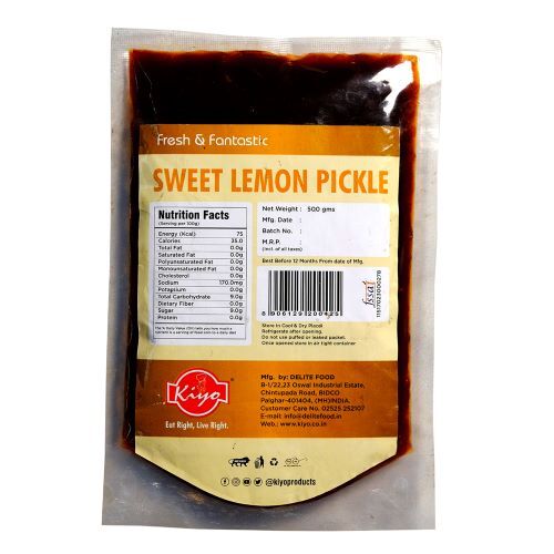 Sweet Lemon Pickle - Fresh Cubes In Oil, Spicy And Healthy Flavor