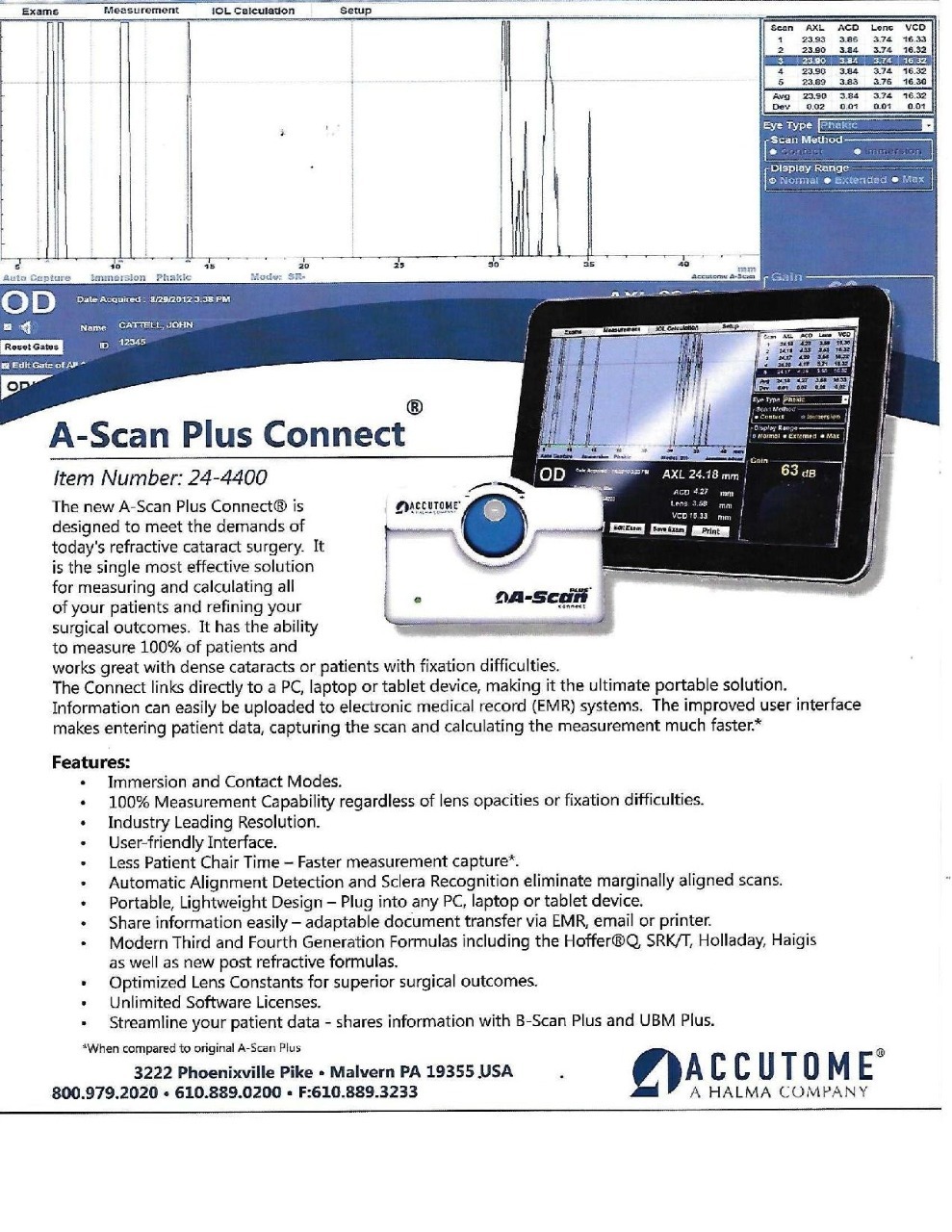 A - Scan Accutome Keeler (Uk) - Size: 5.4 X 3.7 X 2.5