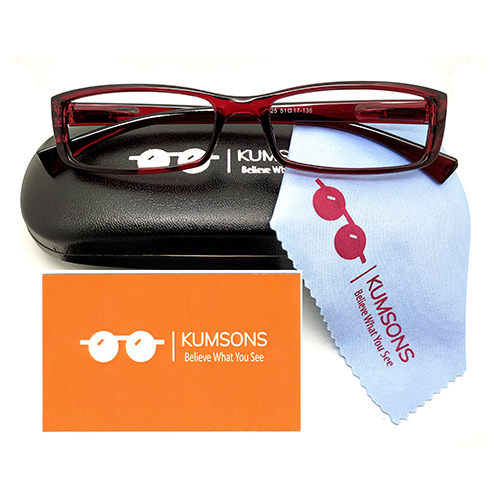 Stylish Reading Glasses - Glass Lenses, Red Frame | Transparent Lenses, Unisex Fashion Eyewear For Enhanced Style