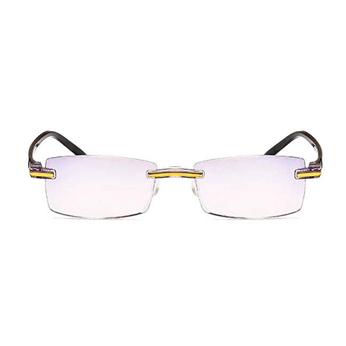 Rimless Reading Glasses - Frame Color: Black