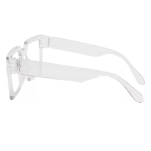 Anti Blue Reading Glasses - Glass Lenses, White Frame | Fashionable Design For Men And Women, Transparent Lenses Protection