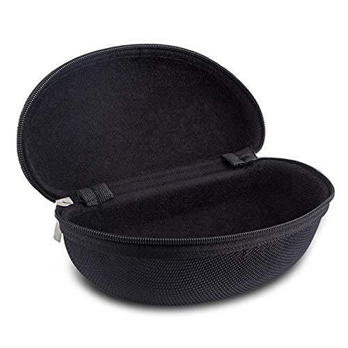 Black Sunglass Case - Cotton Fabric, Different Sizes, Black Color | Zipper Top Closure, Customizable Design And Security Feature