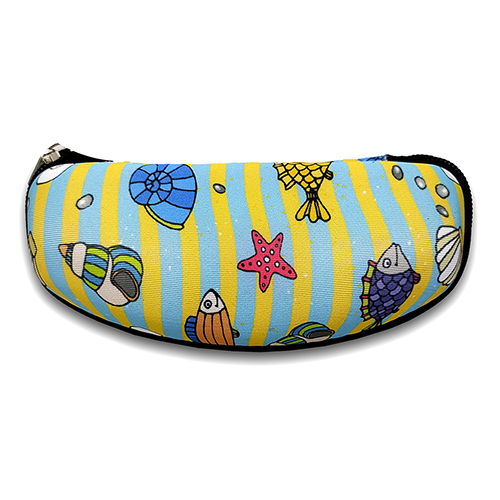 Sea Blue Printed Eyewear Cases And Covers - Color: Yellow