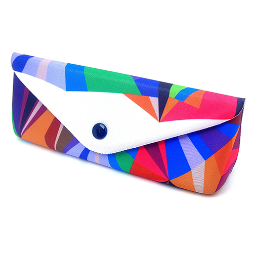 Multi Colour Fancy Eyewear Cases - Cotton Fabric, Different Sizes & Custom Designs | Security Zipper Top, Trendy Multicolor Patterns