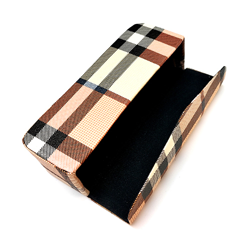 Brown Magnet Eyewear Cases - Cotton Fabric, Different Sizes , Customizable Design & Secure Zipper Top