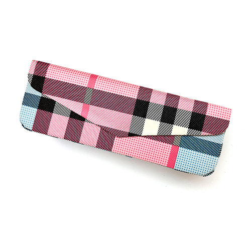 Pink Magnet Eyewear Cases - Cotton Fabric, Customized Sizes And Designs, Secure Button Closure, Stylish Pink For Spectacles
