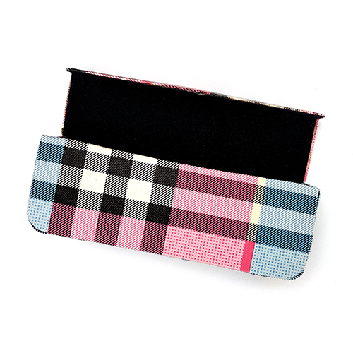 Pink Magnet Eyewear Cases - Cotton Fabric, Customized Sizes And Designs, Secure Button Closure, Stylish Pink For Spectacles