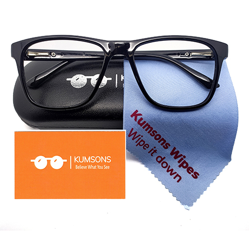 M-vision Black Anti Blue Ray Glasses - Polycarbonate Lenses, Black Frame, Transparent Lenses | Fashion Sunglasses For Men & Women