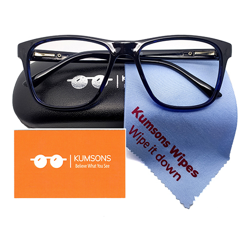 M-vision Gradient Blue Anti Blue Ray Glasses - Frame Color: Black