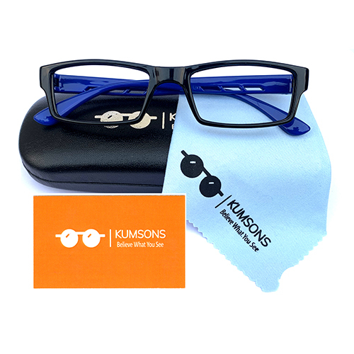 Kids T33 Navy Anti Blue Ray Glasses - Lenses Color: Transparent