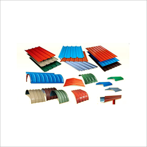 Metal Roofing - Steel Material, Rectangular Shape, Plain Design | Durable Clay Tile Finish