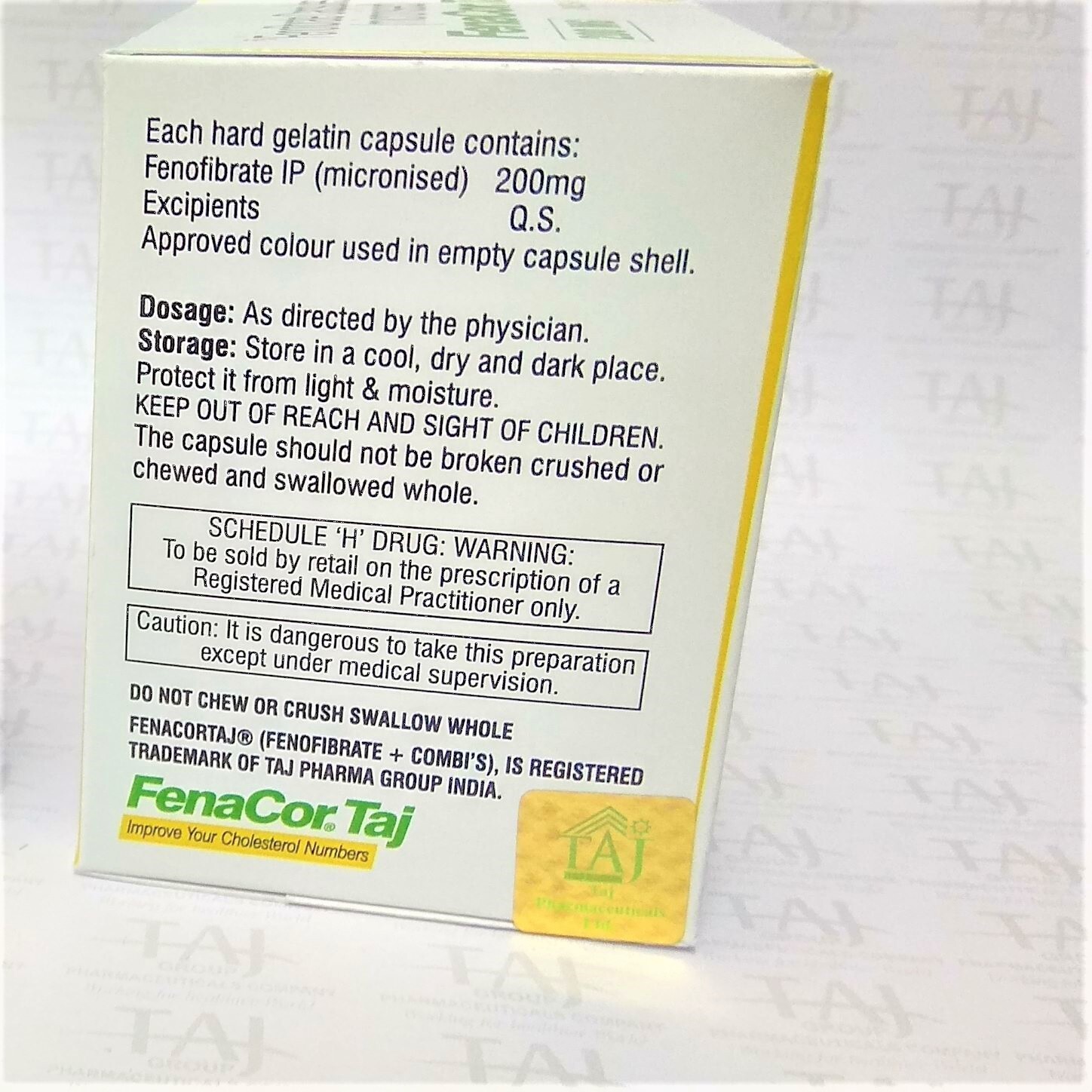 Fenofibrate Capsules Ip (Micronised) 200mg Expiration Date: 3 Years