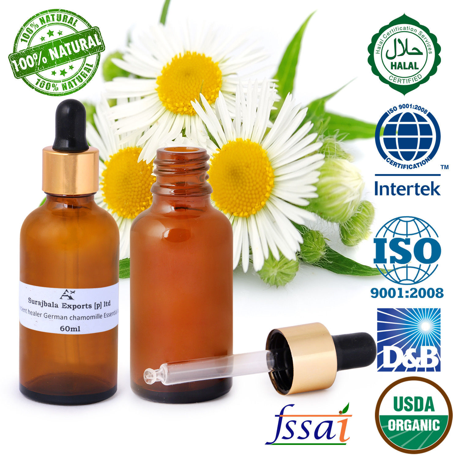 1000 Ml German Chamomile Essential Oil Ingredients: Herbal Extract